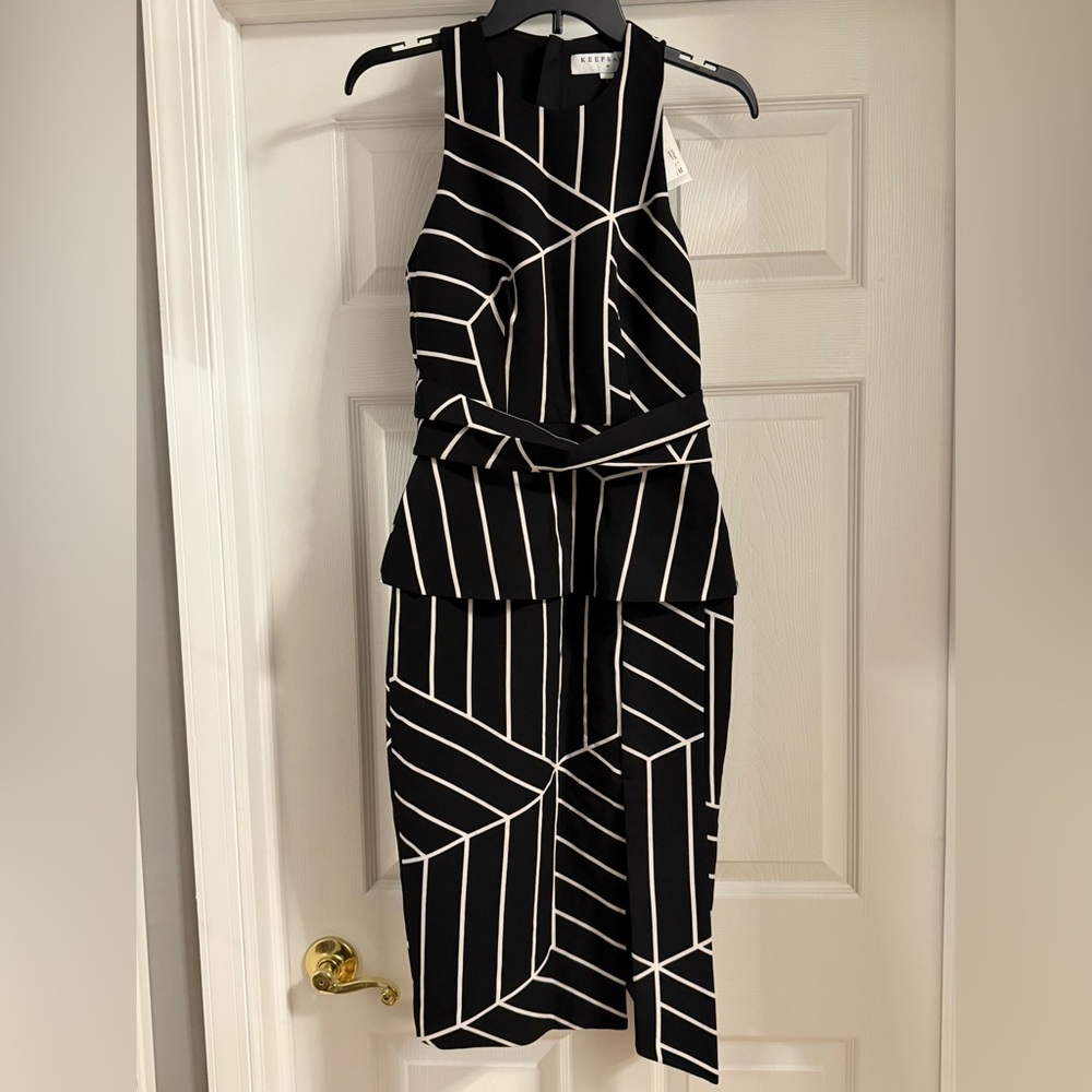 NWTA MIDI Black & White Dress XS